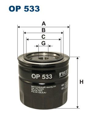 Фильтр масляный FILTRON OP533