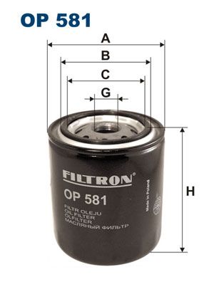 Фильтр масляный FILTRON OP581