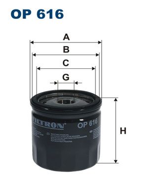 Фильтр масляный FILTRON OP616