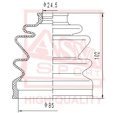 Пыльник ШРУСа TOYOTA AVENSIS(97-00) ASVA ASBT-21