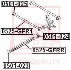 Сайлентблок задней продольной тяги MAZDA 626 GF 1997-2002 ASVA 0501-023